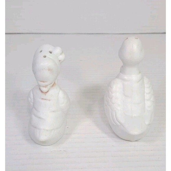Vintage Ceramic Goose 4" Salt and Pepper Shakers Set Ma & Pa Country Kitchen - Picture 3 of 6